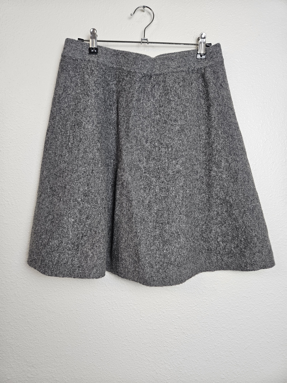 Tahari Gray Wool Blend A-Line Skirt Medium